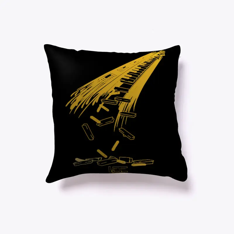 LTPGR00020E  Falling Keys gold3 pillow