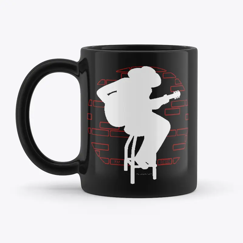 The Guitarist Live Mug White on DarkRed