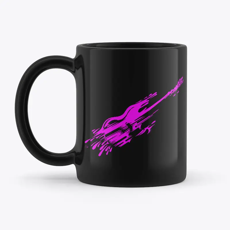 Paint Splash Guitar Mug Pink