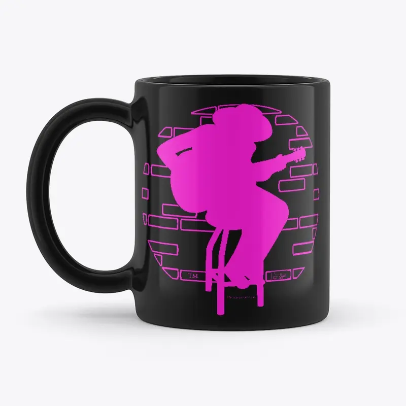 The Guitarist Live Mug Pink on bricks