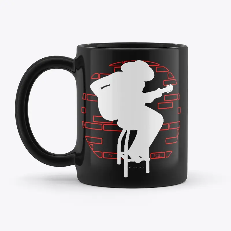 Guitarist Live Mug White and Bright Red